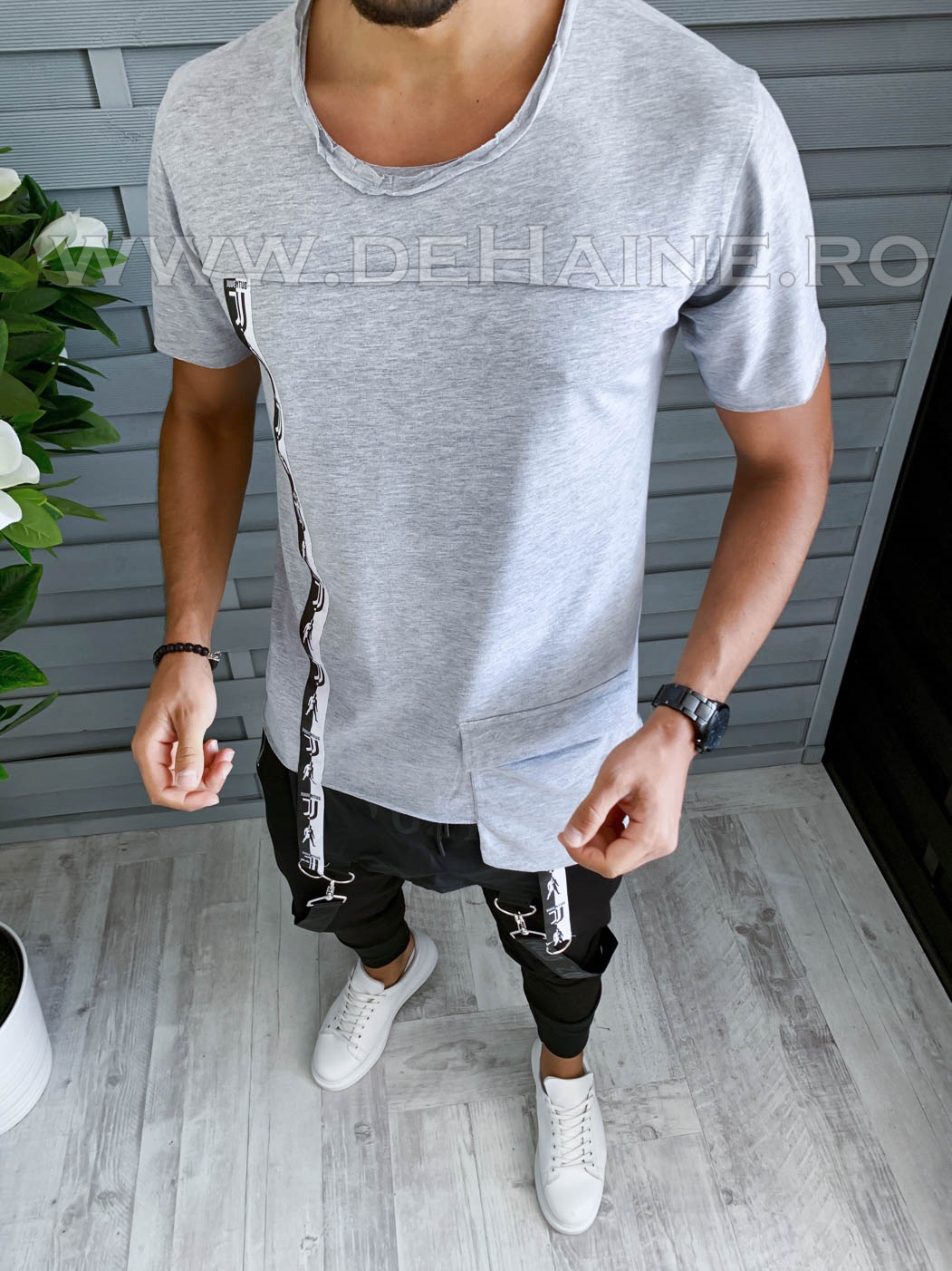 Tricou barbati gri slim fit vagabond b1951 p10-3*